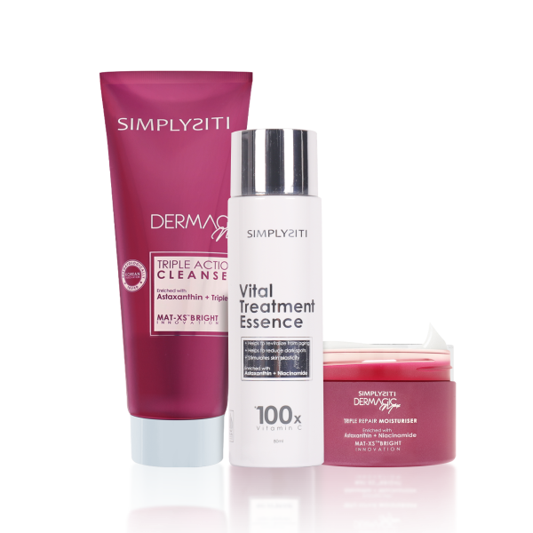 Dermagic Max Combo Special Cleanser + Moisturiser + Vital Treatment Essence